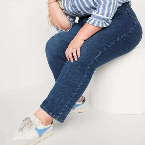 Old Navy Denim - Old Navy Size 22 Mid-Rise Power Slim Straight Jean
